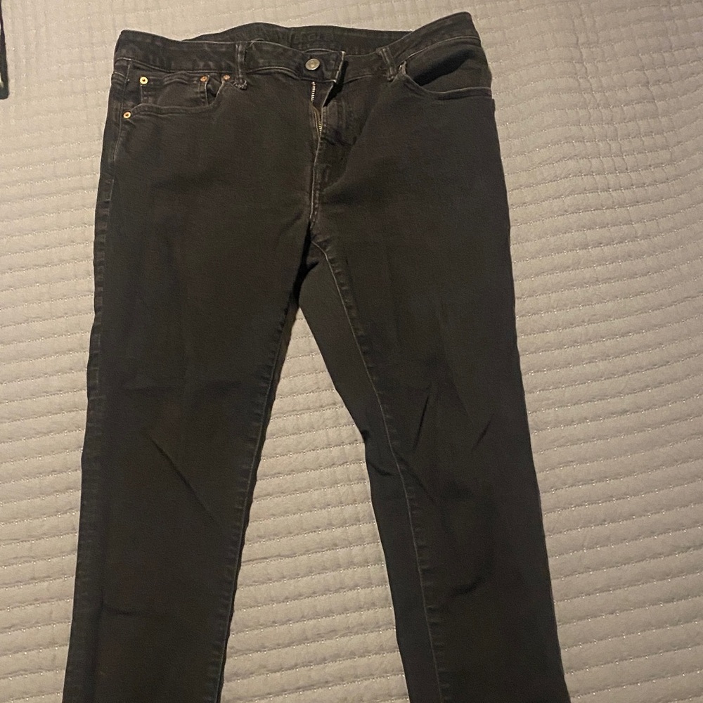 American Eagle Airflex+ Charcoal Denim 38x32